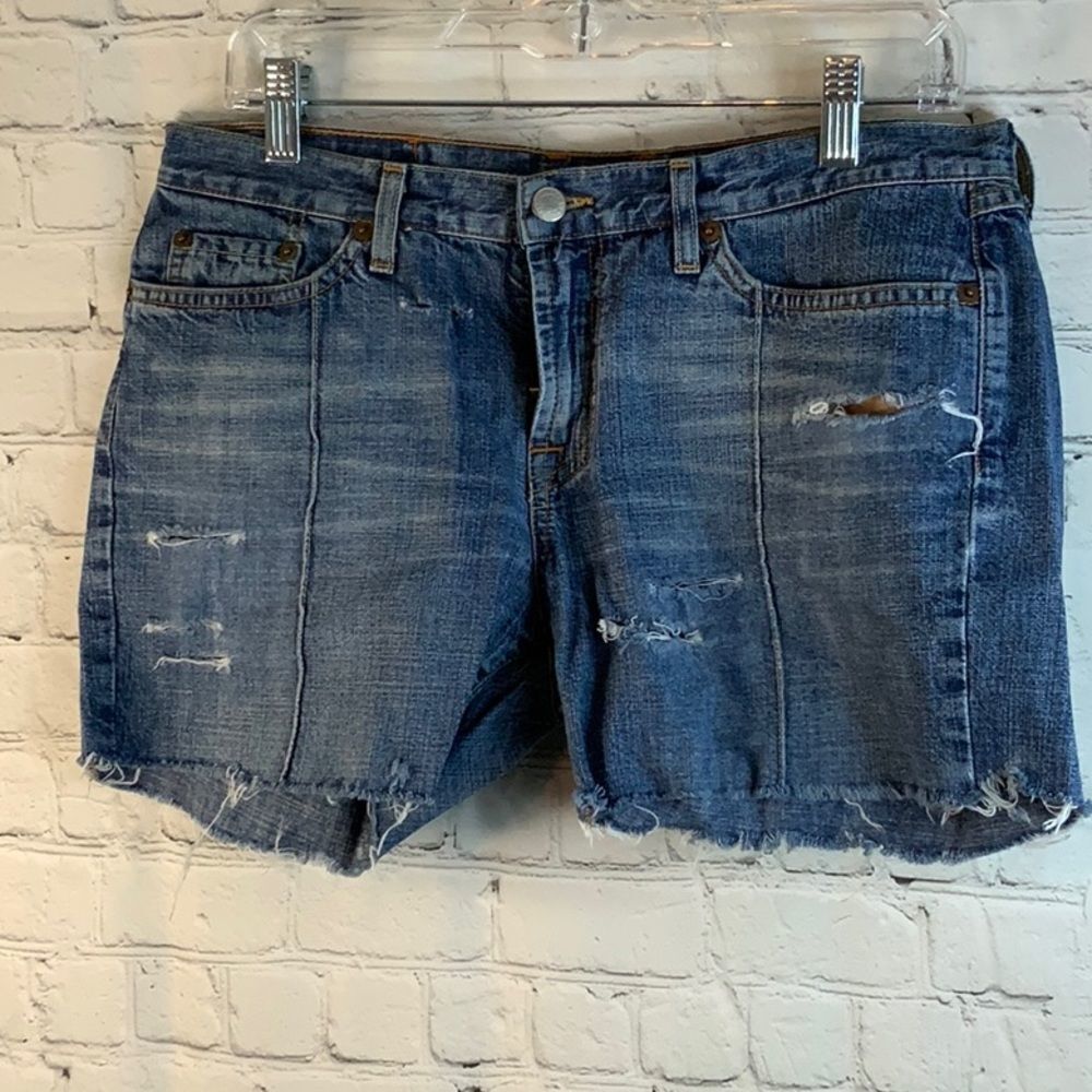 Lucky Brand‎ distressed jean shorts size 10